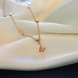 High-end 316L Stainless Steel Butterfly Charm Chain Necklace Pendant