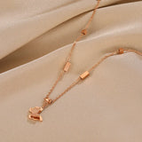 High-end 316L Stainless Steel Butterfly Charm Chain Necklace Pendant