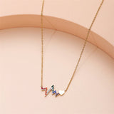 Colorful Heart Rate Charms Choker Necklace for Women