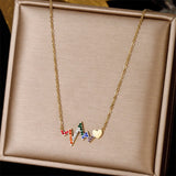 Colorful Heart Rate Charms Choker Necklace for Women