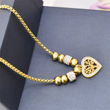 316L Stainless Steel Life Tree Charm Snake Chain Choker Necklace