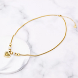316L Stainless Steel Life Tree Charm Snake Chain Choker Necklace
