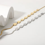 Punk Geometric Charm Snake Chain Choker Bracelet Set