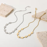 Punk Geometric Charm Snake Chain Choker Bracelet Set