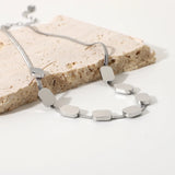 Punk Geometric Charm Snake Chain Choker Bracelet Set