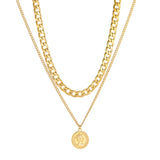 2 Layer Queen Avatar Charms Choker Necklace