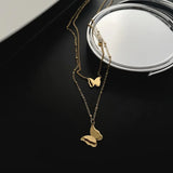 Butterfly Zircon Choker Necklace for Women