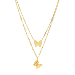 Butterfly Zircon Choker Necklace for Women