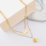 Butterfly Zircon Choker Necklace for Women