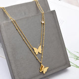 Butterfly Zircon Choker Necklace for Women