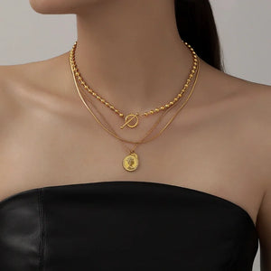 3 Layer Separable Queen Avatar Choker Necklace