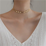 316L Stainless Steel Rhombus Collar Choker Necklace for Women