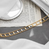 316L Stainless Steel Rhombus Collar Choker Necklace for Women