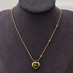 316L Stainless Steel Heart Charms Choker Necklace