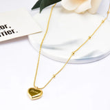 316L Stainless Steel Heart Charms Choker Necklace