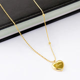 316L Stainless Steel Heart Charms Choker Necklace