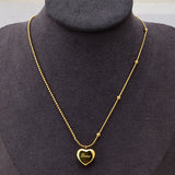 316L Stainless Steel Heart Charms Choker Necklace