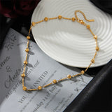 316L Stainless Steel Upscale Jewelry Carve Spherical Choker Necklace
