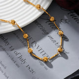 316L Stainless Steel Upscale Jewelry Carve Spherical Choker Necklace