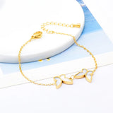 316L Stainless Steel Shell Butterfly Charms Chain Bracelets