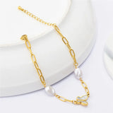 Butterfly Charm Shell Bracelet Thick Chain Bangle Women