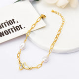 Butterfly Charm Shell Bracelet Thick Chain Bangle Women