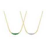 Zircon Snake Chain Choker Necklace Pendant
