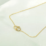 316L Stainless Steel Heart Charms Chain Choker Necklace for Women