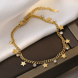 316L Stainless Steel Zircon Charms Choker Chain Set