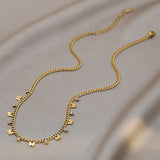 316L Stainless Steel Zircon Charms Choker Chain Set