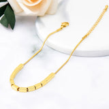 316L Stainless Steel Minimalist Beaded Charm Anklet for Women