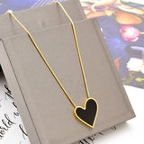 Heart Charms Snake Chain Choker Necklace for Women