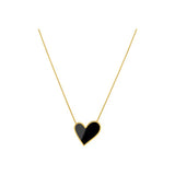 316L Heart Charms Choker Necklace Stainless Steel