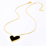 Heart Charms Snake Chain Choker Necklace for Women