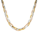 Multicolor Twist Weaving Snake Bone Choker Necklace