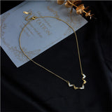 316L Stainless Steel Love Heart Choker Necklace with Shells