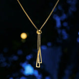 316L Stainless Steel Tassel Charms Chain Choker Necklace