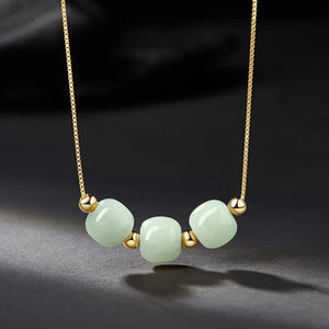 316L Stainless Steel Beaded Charms Snake Chain Choker Necklace For Women