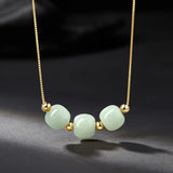 316L Stainless Steel Beaded Charms Snake Chain Choker Necklace For Women