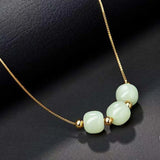 316L Stainless Steel Beaded Charms Snake Chain Choker Necklace For Women