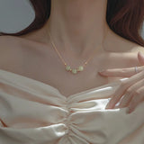 316L Stainless Steel Beaded Charms Snake Chain Choker Necklace For Women