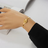 316L Stainless Steel Serpentine Shape Charm Snake Chain Bracelet