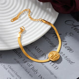 316L Stainless Steel Serpentine Shape Charm Snake Chain Bracelet