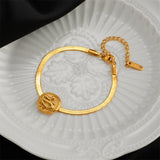 316L Stainless Steel Serpentine Shape Charm Snake Chain Bracelet