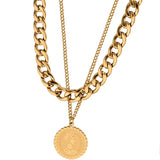 Queen Charm 2 Layer Choker Necklaces for Women