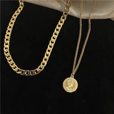 Queen Charm 2 Layer Choker Necklaces for Women