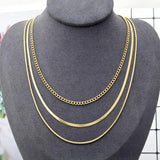 316L Stainless Steel Multilayer Snake Bone Choker Necklace