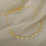 316L Stainless Steel Butterfly Charm Choker Necklace