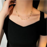316L Stainless Steel Butterfly Charm Choker Necklace
