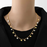 316L Stainless Steel Butterfly Charms Chain Choker Necklace